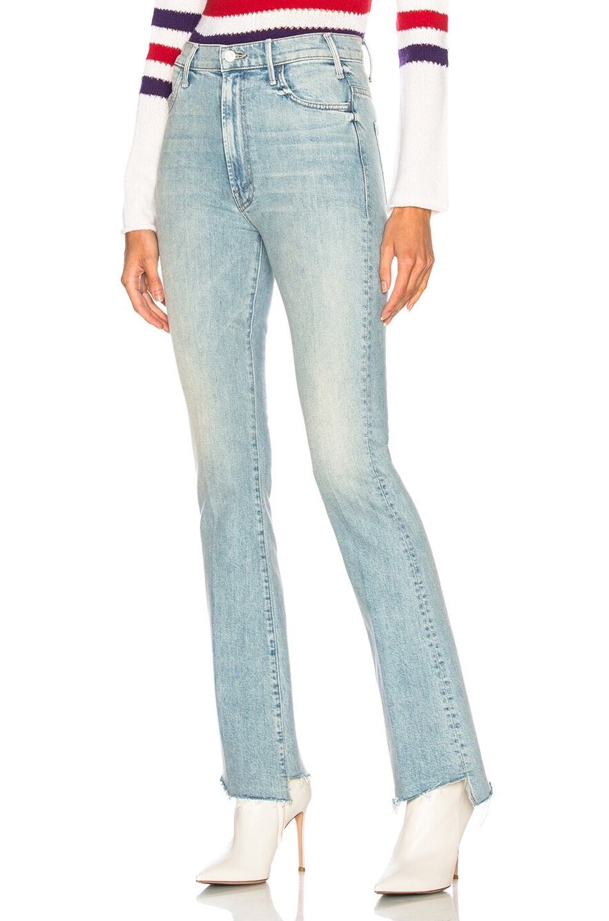 MOTHER The Two Step Hustler Fray Jeans in Prize Pupil size 24